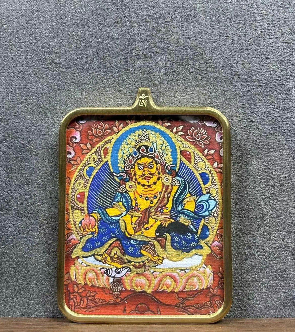 Yellow God of Wealth - Thangka