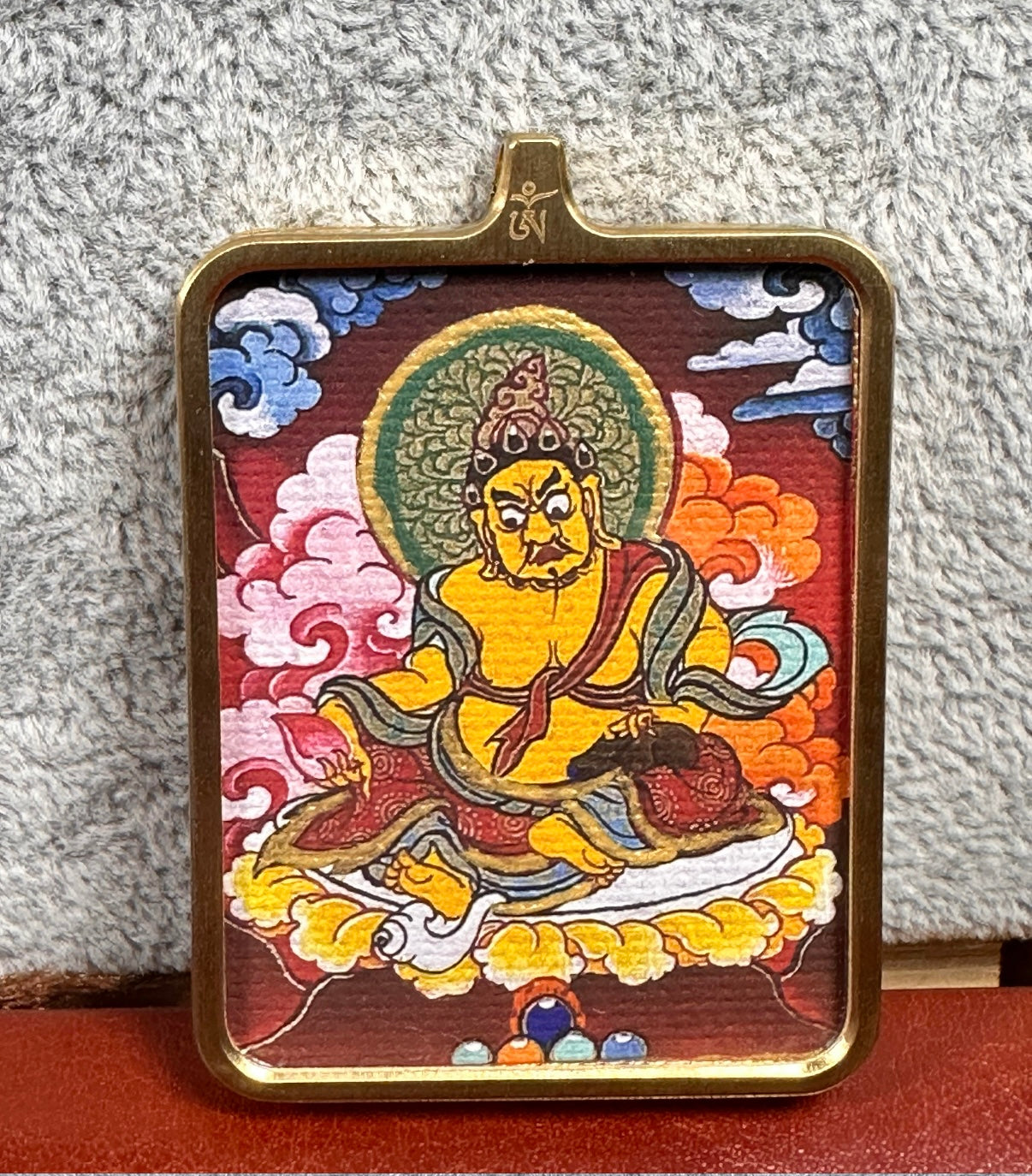 Yellow God of Wealth - Thangka