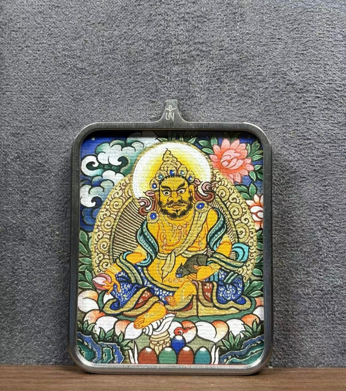 Yellow God of Wealth - Thangka