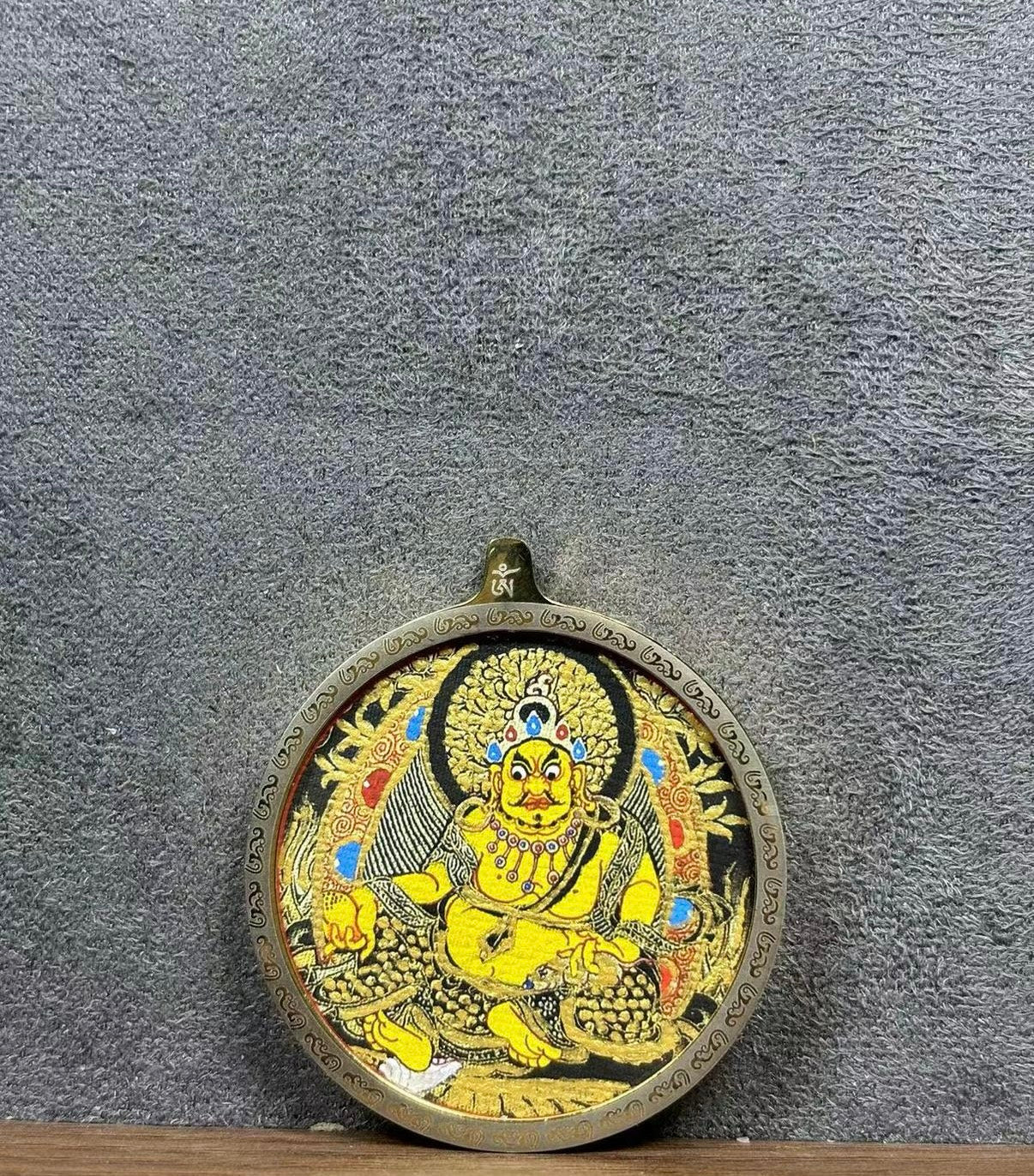 Yellow God of Wealth - Thangka
