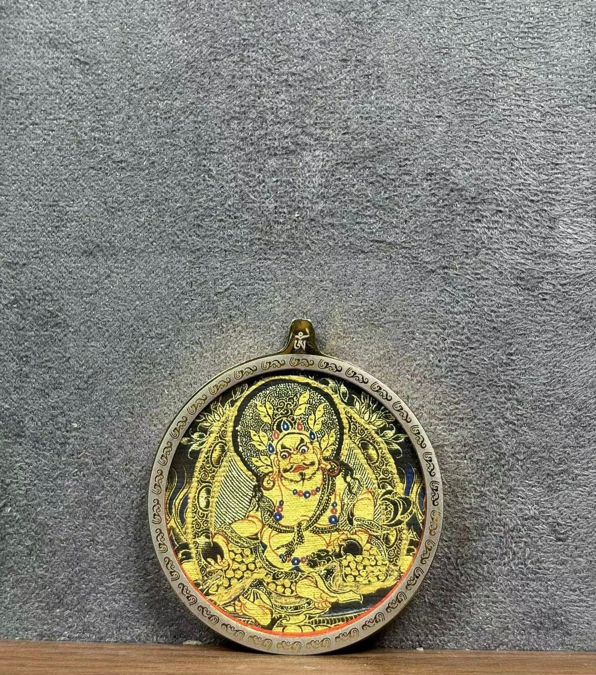 Yellow God of Wealth - Thangka