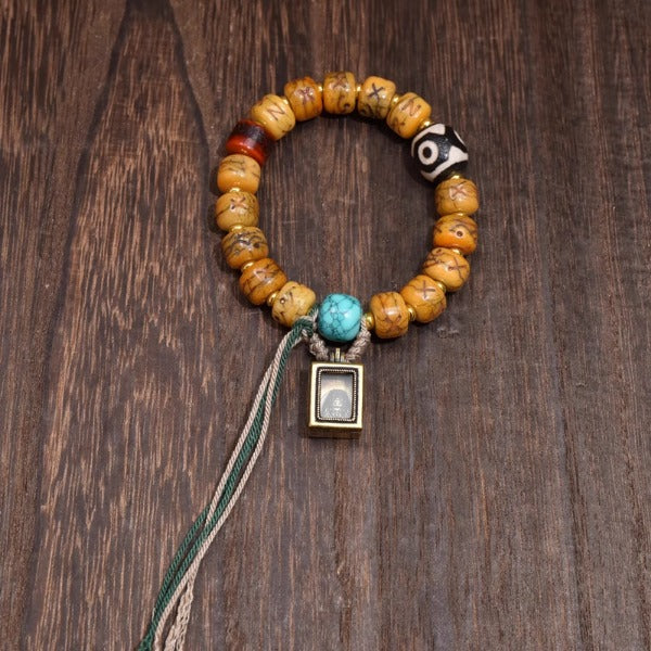 Dzi barrel beads Zhajiram bracelet